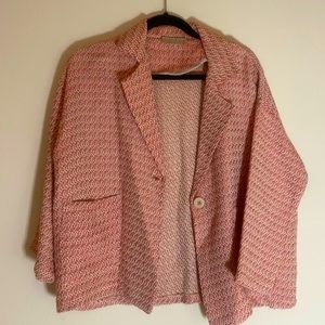 Italian Blazer in Pink and White